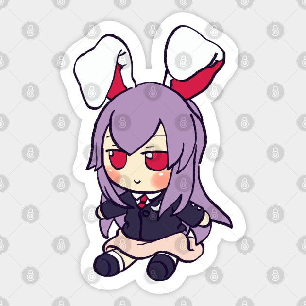 Mudwizard draws pastel reisen udongein inaba fumo plush / touhou memes Sticker by mudwizard